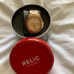 NIB RELIC Rose Gold watch